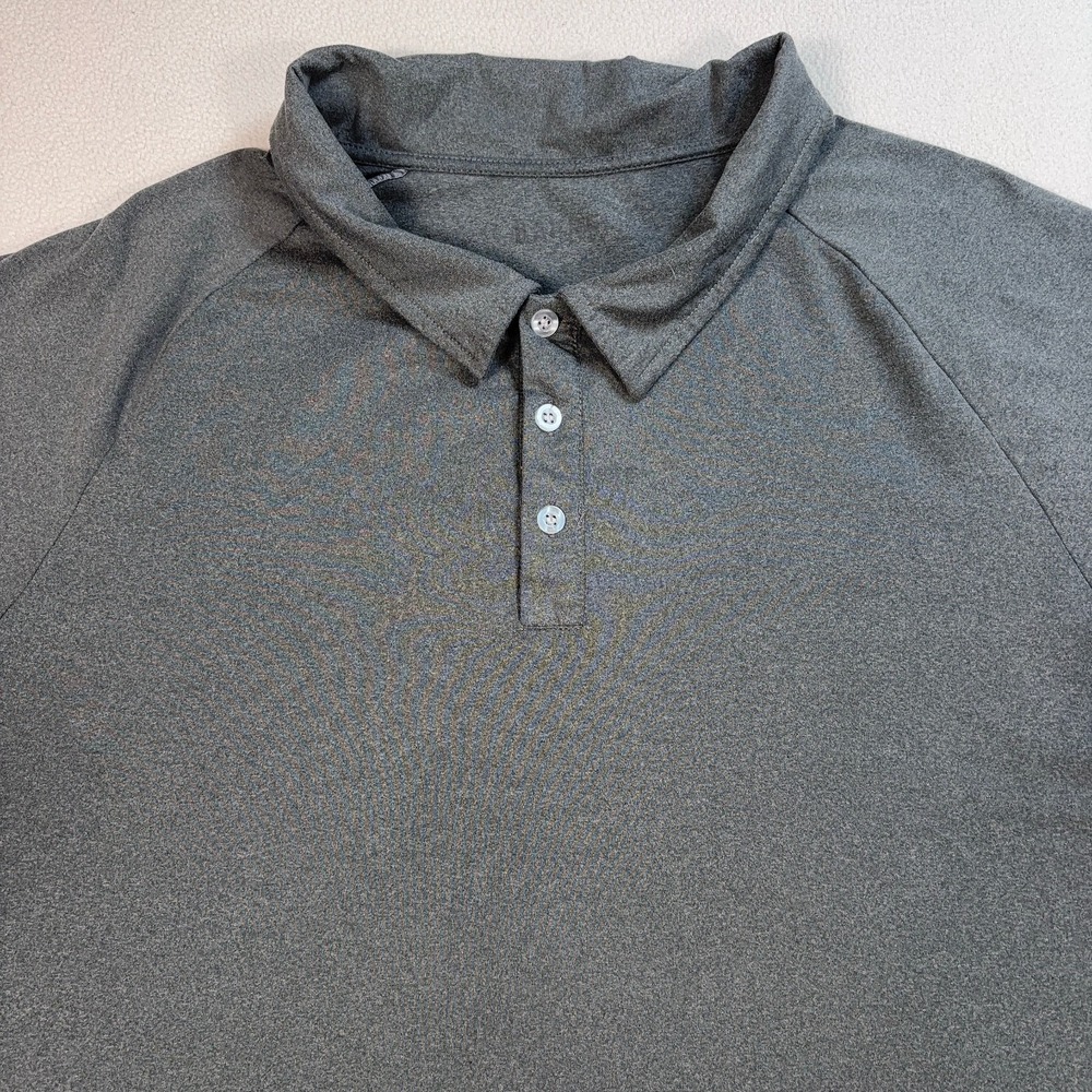 Barbell Apparel Polo Men's 2XL Gray Stretch Gym Workout Training Shirt *STAINS* - Picture 5 of 15